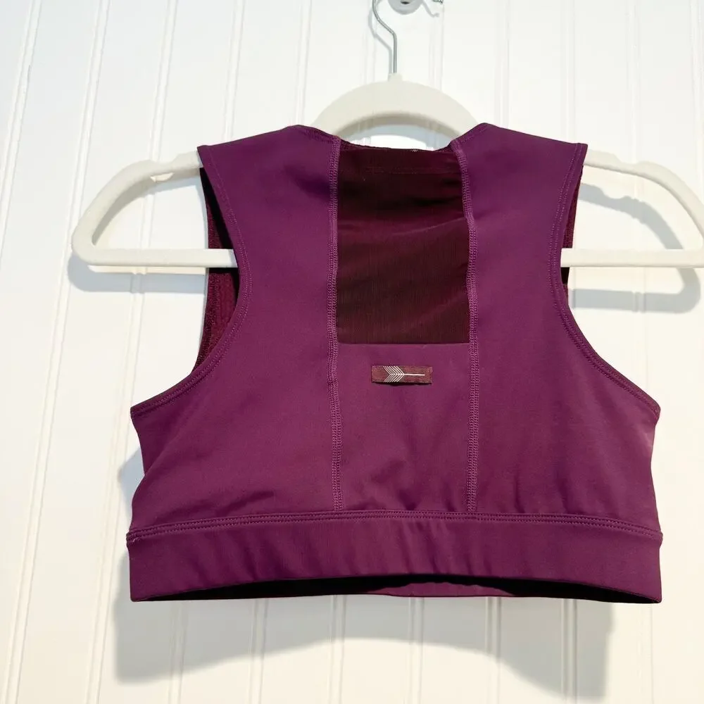 Oiselle Purple Flyout Sports Bra Size 6 - Picture 4 of 4